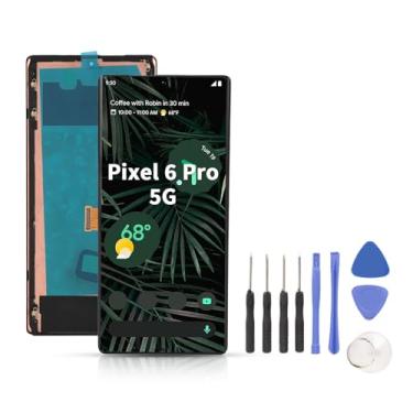 Imagem de Para Pixel 6 Pro 5g Substituição de Tela 6.7, Conjunto Digitalizador Touch Screen Com Sensor de Impressão Digital, Para G8vou Gluog, Ferramentas de Reparo Completas