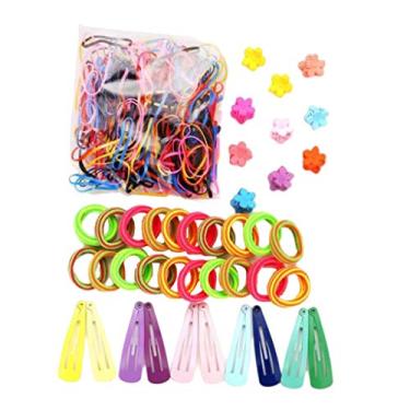 Imagem de barenx Presilhas de cabelo de pressão para mandíbula, faixas de cabelo de algodão, prendedores de rabo de cavalo, elásticos macios para crianças, tranças, cabelo - B