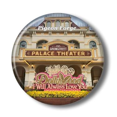 Imagem de Adesivo de ímã de geladeira Tennessee Pigeon Forge Dollywood Vidro Cristal 3D Ímãs de geladeira Pigeon Forge Viagem Cidade Colecionável Lembrança Presentes Decoração de geladeira