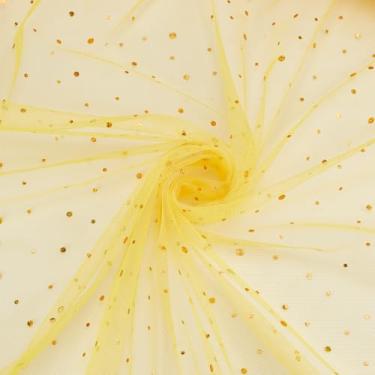 Imagem de letsinstyle Rolos de tecido de tule com glitter de 8 metros de largura, tecidos de rede de tule com lantejoulas douradas, fita brilhante para fotografia de decoração de chás de panela de casamento