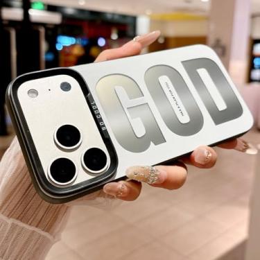 Imagem de HYUEKOKO "GOD HAS A Plan for You, capa de telefone para iPhone 17 Pro Max, linda moda impressão de letras e estética design simples, capa macia TPU fina à prova de choque para meninas, mulheres e