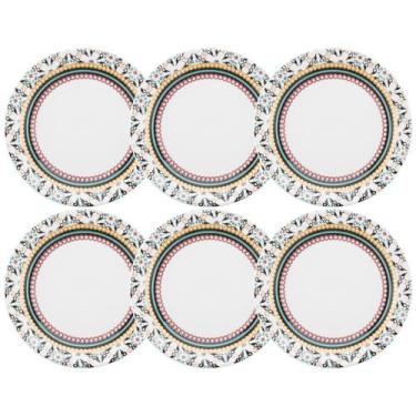 Imagem de Conjunto de Pratos Rasos 6 Peças Floreal Luiza 26cm Oxford