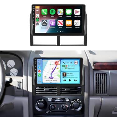 Imagem de Rádio 2G + 64G 16EQ】 Rádio para Jeep Grand Cherokee 1999-2004 estéreo para carro com câmera de backup sem fio Carplay AHD IP69, tela sensível ao toque IPS de 9 polegadas, Android Auto 5.0 Bluetooth
