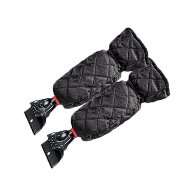 Imagem de TAEAFER Raspador de gelo com luva - Raspadores de gelo à prova d'água Ferramenta de remoção de neve para para-brisas de carro, SUV, caminhão - Luva de luva confortável para remoção rápida de gelo e