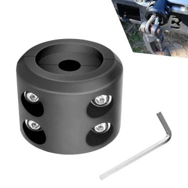 Imagem de CyperFair Buffer de gancho de guincho, amortecedor de absorção de choque para fio e corda sintética, plugue de gancho de linha com chave Allen de aço inoxidável e porcas de parafusos, protetor de cabo