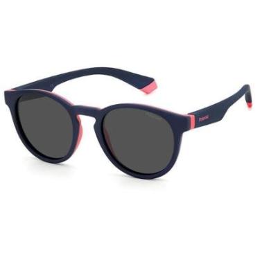 Imagem de Óculos de Sol Infantil Polaroid Pld 8048 BR0 - Azul 45-Feminino