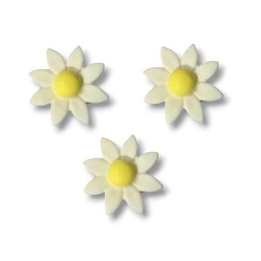 Imagem de 30 Sabonete Artesanal Margarida Flor 5 cm - Escolha o Aroma (Rosas Brancas)