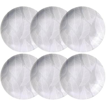 Imagem de Jogo 6 Pratos Fundos em Porcelana 21cm Arbo Tramontina 680ml Servir Sopa Caldos Massas