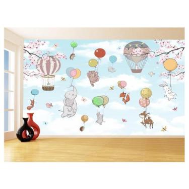 Imagem de Papel De Parede 3D Infantil Bichinos Floresta 3,5M Azs356 - Você Decor