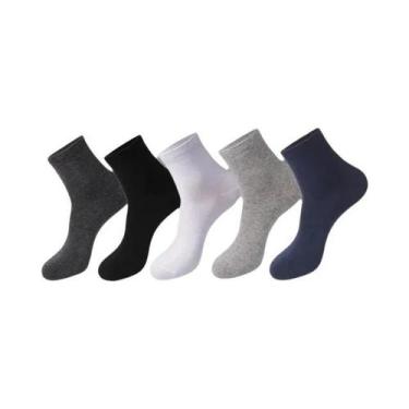 Imagem de Meias De Algodão Masculinas 10 Pares HSS Respirável Casual Negócios Pr
