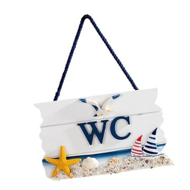 Imagem de IEUDNS Placa de sinalização para banheiro, decoração de parede, placa de porta para vaso sanitário, escritório, Estrela Do Mar
