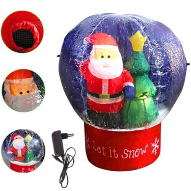 Imagem de Globo de Neve Inflável Papai Noel Natal, Decoração Natalina, 60cm Enfeite
