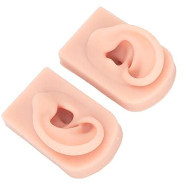 Imagem de Garosa Modelo de Orelha de Silicone, 2 Peças, Flexível, Macio, Reutilizável, Pele Humana, Orelha para Piercing, Prática de Acupuntura, Treinamento, Exibição de Joias (#11)