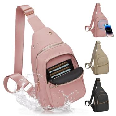 Imagem de Aganmi Mochila transversal para mulheres, rosa