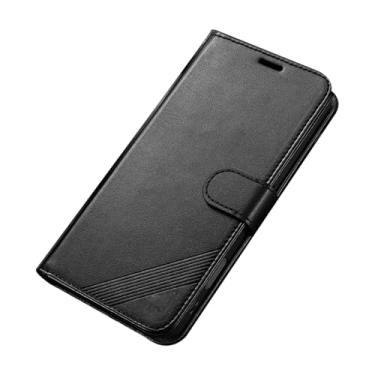 Imagem de LYJSMGZ Capa flip para Huawei Honor Magic 8 Pro/Magic 8, suporte para cartão, fecho magnético, capa fina, anti-impressão digital, capa à prova de choque, preta, Majic 8