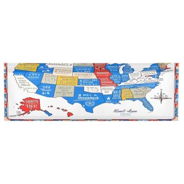 Imagem de Qilmy Cortinas de sanefa de mapa do mundo colorido para cozinha ou banheiro, sanefas de tratamento de janela com bolso para varão 137 x 45 cm para filtragem de luz, sala de estar, quarto378