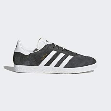 Imagem de adidas Tênis masculino Gazelle, Cinza maciço/branco/dourado metálico, 35