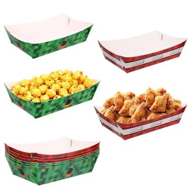 Imagem de 24 Caixas de Pipoca Pixeladas, 13x8x4cm para Lanches Doces e Pipoca com Tema de Videogame Lembrancinhas para Festas Infantis e Decoração Aniversários Gamers (2 Estilos)