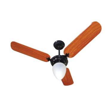 Imagem de Venti-Delta Ventilador de Teto New Light Globo Pera 3 Pás Padrão Mogno 127 V C3V, 383172, 130 W, Preto