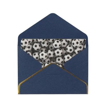 Imagem de Cartões comemorativos com estampa do mar de futebol para todas as ocasiões, convites de festa de aniversário de casamento, 12,7 x 15,2 cm