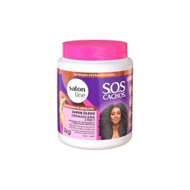 Imagem de Salon Line, Máscara Capilar, Cremáscara 2 em 1, SOS Cachos, Super Óleos - Cabelos Ondulados, Cacheados e Crespos, 1 Kg