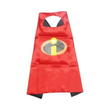 Imagem de Máscara De Super-Herói Infantil Com Capa Fantasia Cosplay Homem-Aranha