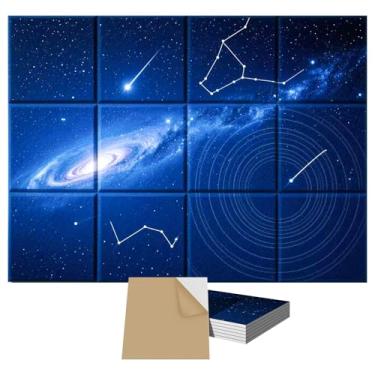 Imagem de Pacote com 12 painéis acústicos de parede – TEMGCUAM Painéis acústicos grandes de arte de 30,5 x 30,5 cm, painéis acústicos decorativos, painéis de parede absorventes de som para casa, escritório