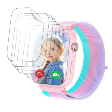 Imagem de Oshmirian Pacote com 6 películas protetoras de tela para relógio inteligente Lurkir A22 de 4,7 cm – Película TPU 6H, antiarranhões, anti-impressões digitais, sem bolhas, inquebrável, à prova de poeira