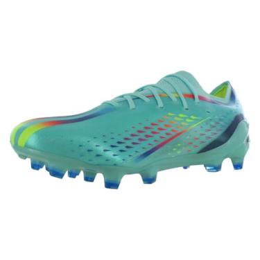 Imagem de adidas Tênis de futebol masculino Speedportal.2 Firm Ground, Azul (aqua) transparente/vermelho solar/azul (power blue), 14 Women/13 Men