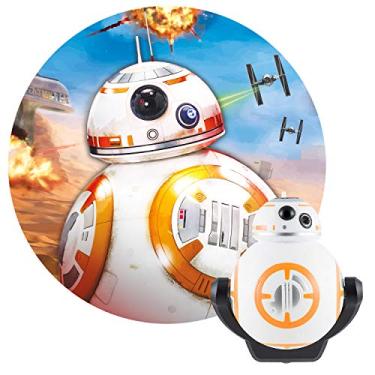 Imagem de Projectables Luz noturna LED BB-8 Star Wars, Disney, plug-in, crepúsculo ao amanhecer, edição de colecionador, imagem no teto, parede ou chão, ideal para quarto, berçário, banheiro, 43738