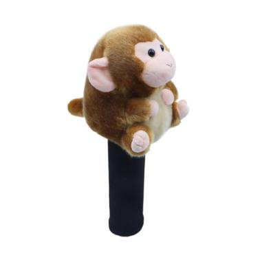 Imagem de KiBcsLic Capa protetora para taco de golfe em pelúcia de macaco, novidade, macia, a arranhões, adorável, desenho animado, presente divertido para a, Motorista