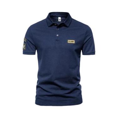 Imagem de Camisa Polo Masculina plus Size De Verão, Respirável, Manga Curta, Bor