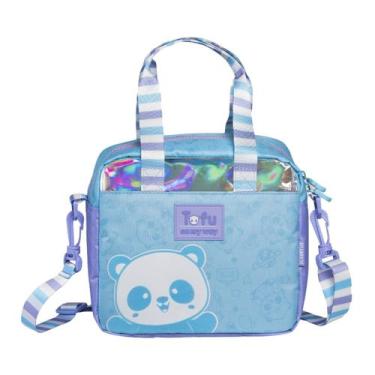 Imagem de Lancheira Térmica Panda Escolar Juvenil Meninas Holográfico Cor:Azul, 