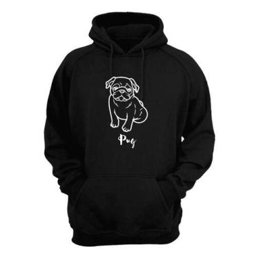 Imagem de Blusa Moletom Capuz Pet Pug Cachorro Raça Cão Presente Natal - Loja Cl