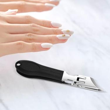 Imagem de Cortador de unhas curvado | Cortador de unhas | Removedor de cutículas de aço inoxidável anti-respingos, ferramentas de manicure e pedicure para casa e viagens