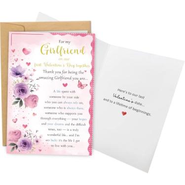 Imagem de WDphouly Sweet First Valentine's Day Card for Girlfriend, 1st Valentines Day Card from Boyfriend, Romantic Valentines Gifts for Her