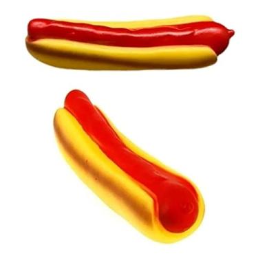 Imagem de Brinquedo Pet Mordedor Borracha MODELO Cachorro Quente Cães Animal BRINQUEDOS PETS