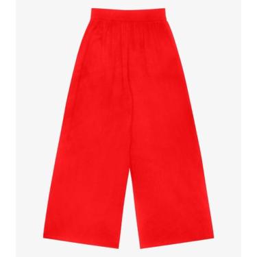 Imagem de Calça Pantalona Feminina Visco Maquinetada Rovitex Laranja, GG, Laranj