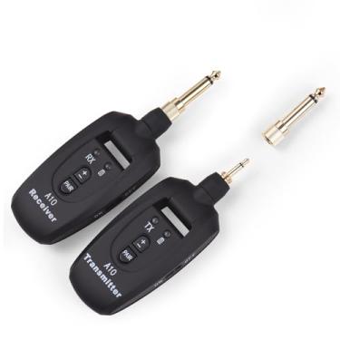Imagem de de Guitarra Sem Fio 2 4G Conjunto Transmissor e Receptor com Latência Ultra-Baixa para Elétrica Baixo Instrumentos Vento Elétricos Plugue Recarregável Rotativo 270 Graus Volume Ajustável em 4 Níveis T