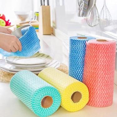 Imagem de Kit 3 Rolos Pano Multiuso Tipo Perfex – 150 Panos Reutilizáveis, Super Absorventes, Secagem Rápida – 25×30cm