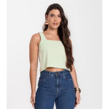 Imagem de Regata Feminina em Tecido Infinita Cor Verde, GG, Verde