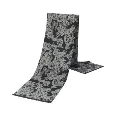 Imagem de Cachecol Masculino De Inverno Com Estampa Xadrez E Paisley, Imitação D