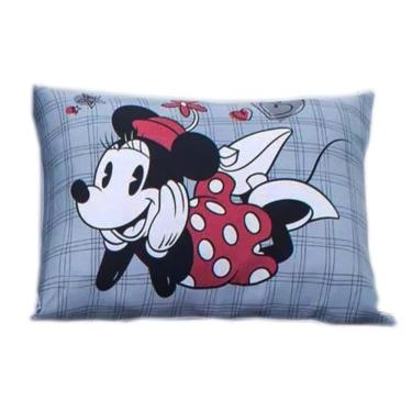 Imagem de Fronha Portallar Malha Disney Estampa Localizada Minnie 48cmx68cm Cinza