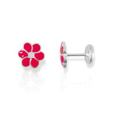 Imagem de Brinco Prata Infantil Tarraxa Baby Prata Original Delicado - Lojas La&