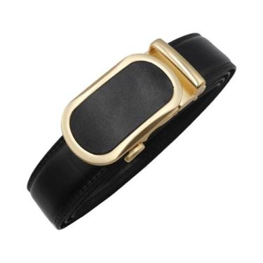 Imagem de Cinto Masculino De Couro Genuíno Para Negócios Com Fivela De Liga Metá