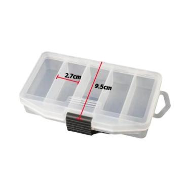 Imagem de Caixa De Pesca Portátil Com 5 Compartimentos, Container De Armazenamen