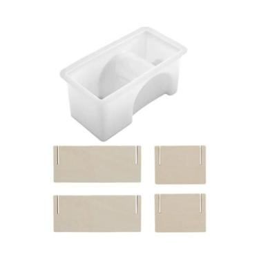 Imagem de Molde De Silicone Para Vaso Hidropônico Em Cubo, DIY, Feito À Mão, Vas