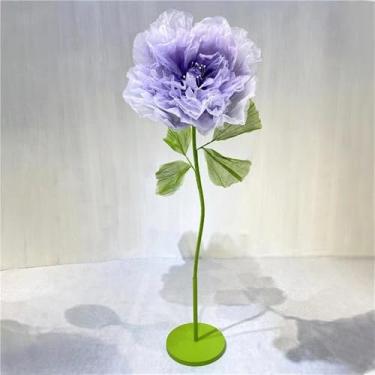 Imagem de Flores artificiais gigantes, decorações florais de seda grandes para casamentos, vitrines e adereços de fotografia - Perfeito para fundos de eventos e exibições