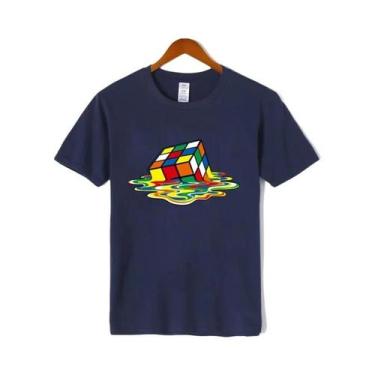 Imagem de Camiseta Masculina De Algodão De Verão Com Estampa Quadrada Mágica, Go