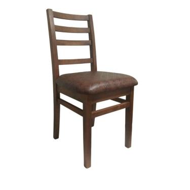 Imagem de Cadeira De Madeira 2005 Zanca Marrom Xadrez
